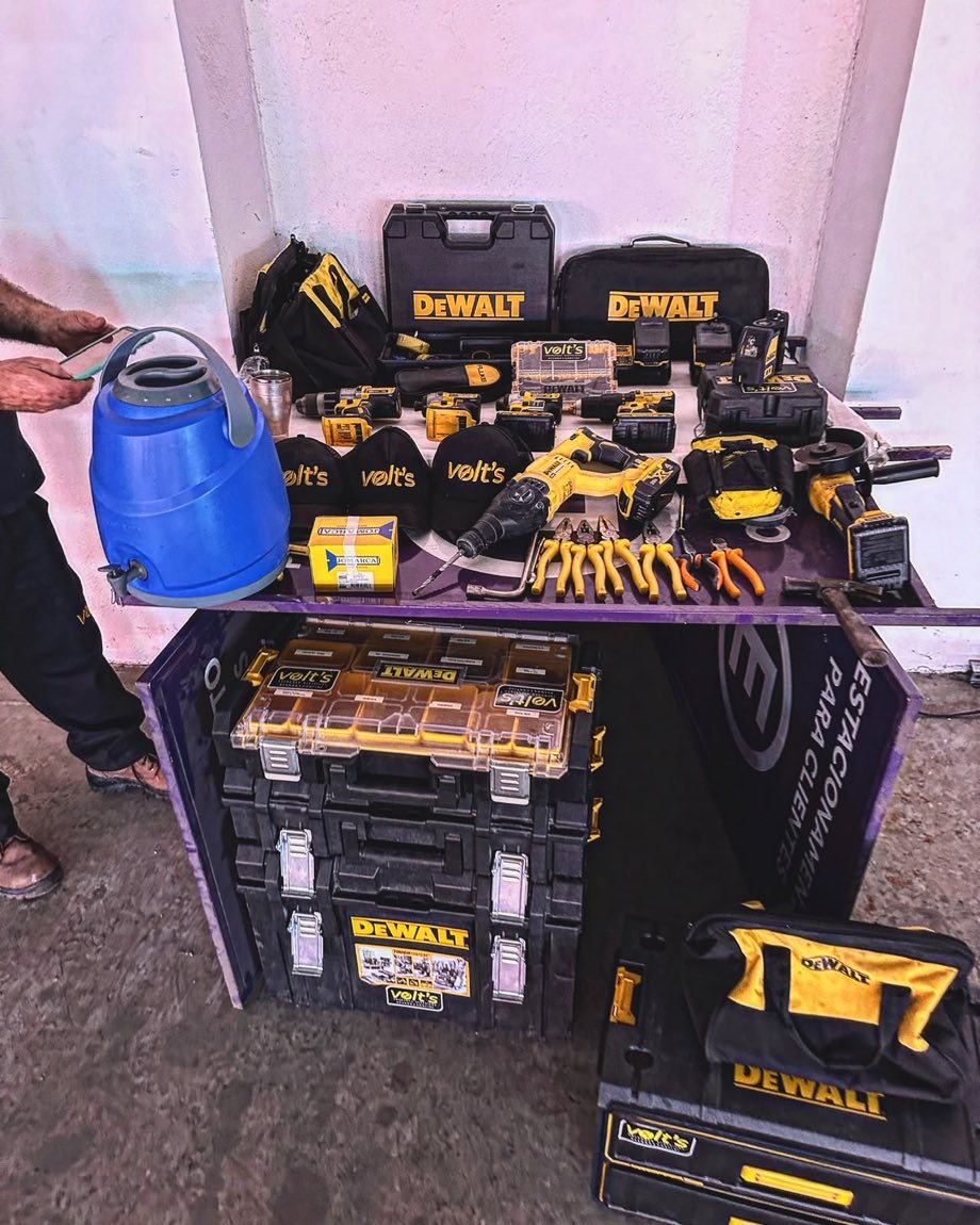 Ferramentas profissionais utilizadas pela equipe da Volt's